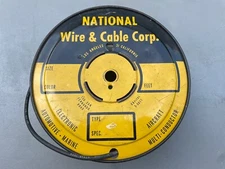Vintage Metal Cable Spool “NATIONAL  Wire & Cable Corp. Los Angeles California”