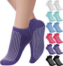 12 Pairs Double Sided Hospital Non Slip Grip Socks Unisex Grippy