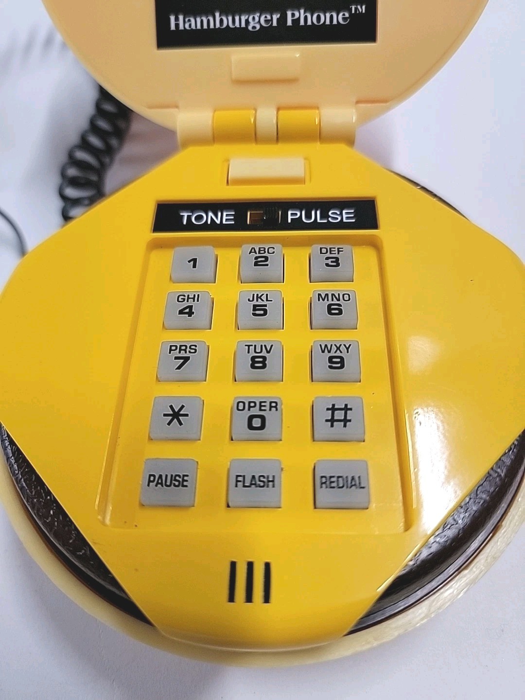Vintage Hamburger Phone Cheeseburger Novelty Landline 80s 90s Retro READ