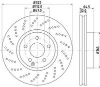 Hella Bremsscheiben Set Vorne 54634 FüR MERCEDES-BENZ C-KLASSE T-Modell OEM
