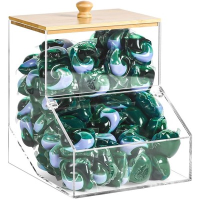 1.2GAL Large Acrylic Laundry Pods Container BY , Dishwasher Pods Holder Dispe...