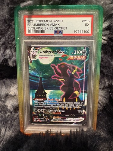 Pokemon TCG Umbreon VMAX Evolving Skies Alt Art Secret Rare PSA 5 215/203