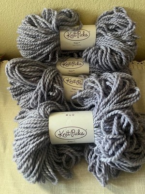 Knit Picks Biggo Lavender/ Haz Heather Bulky Yarn Merino/Nylon FOUR Discontinued