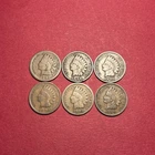 Lot Of (6) Indian Head Cents/Pennies G-VG (1895, 1898, 1901, 1902, 1903, 1907)