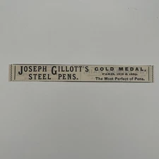 Joseph Gillott's Gold Medal Steel Pens Paris Fountain Dip Pens 1892 Ad AG2-7