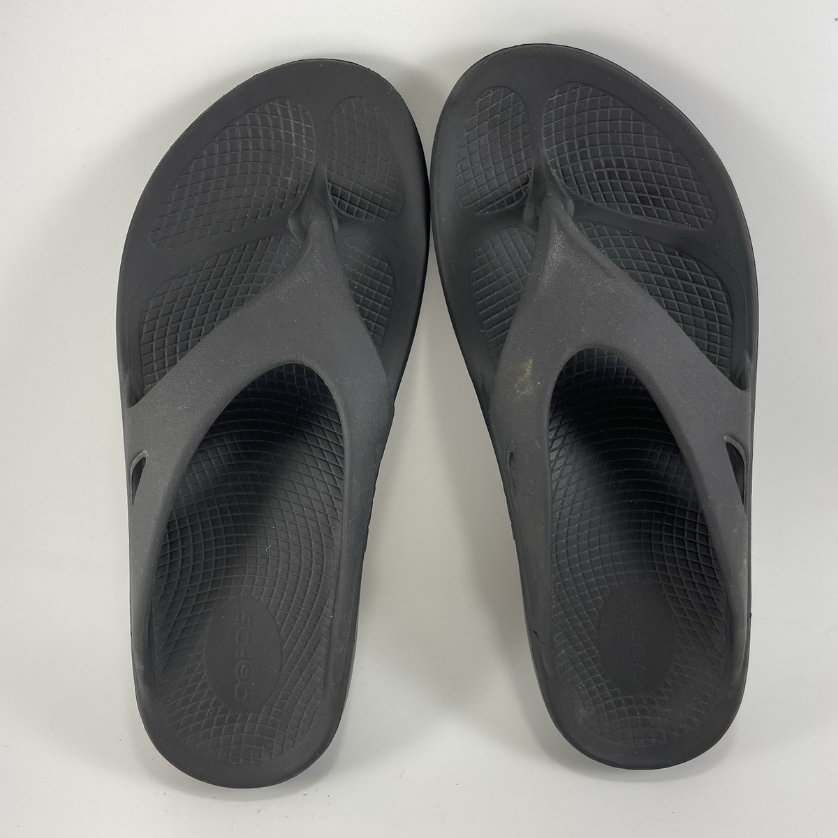 Oofos Ooriginal Flip Flops Womens Size 9 Mens 7 Black