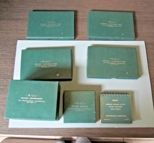1960 WISC Psychological Test Materials Block Design Object Assembly Pictures