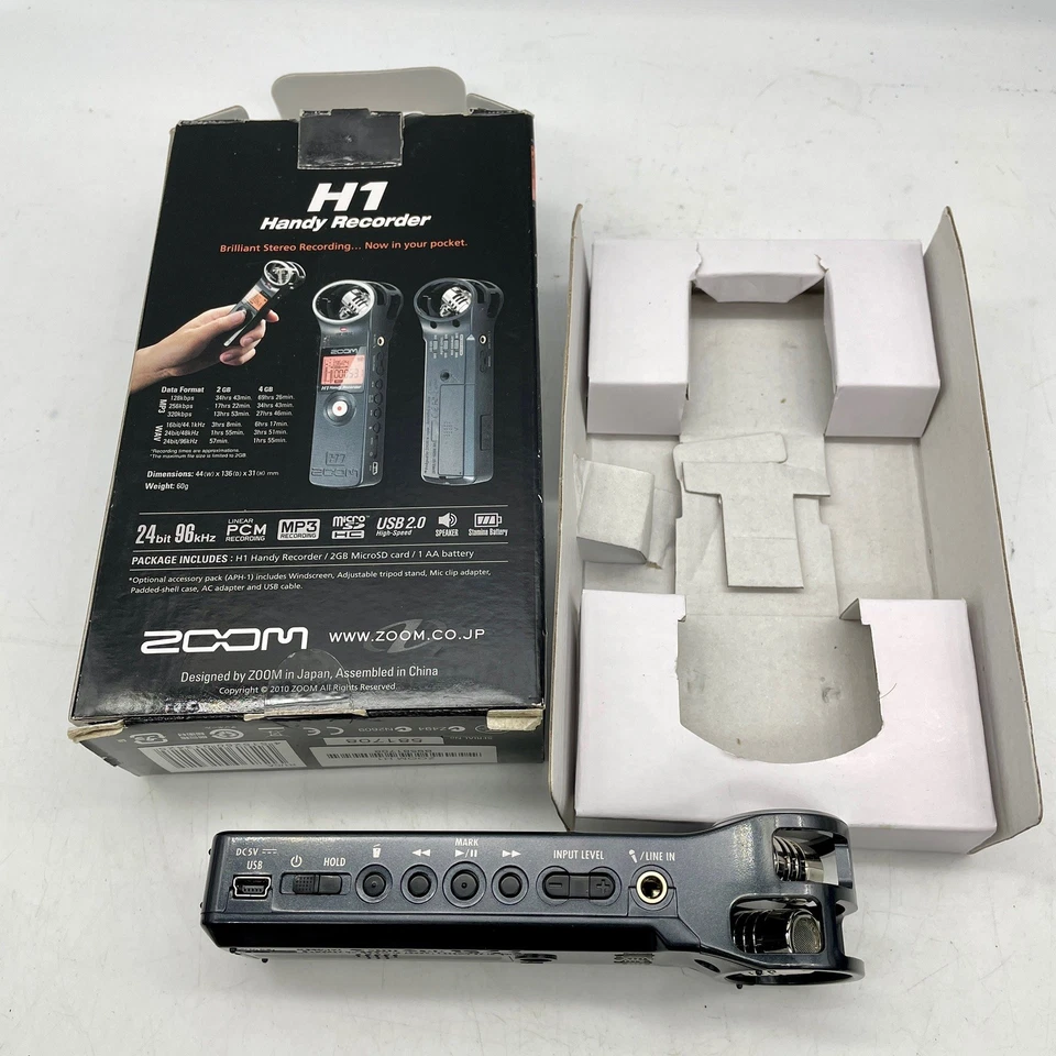ZOOM H1 Handy Portable Linear PCM Digital Audio Recorder Mic Hi Quality Like New - Imagen 4 de 4