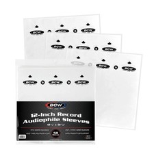 BCW 12-Inch Vinyl Record Sleeves - 50ct  Audiophile Inner Sleeves for LPs  NEW