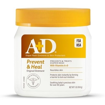 A+D Original Diaper Rash Ointment Prevents & Treats Rash 16 oz