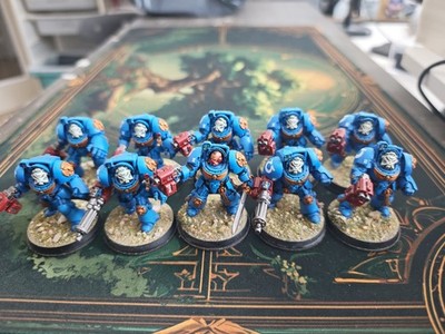 Warhammer 40k Space Marines Terminator Squad x10 Ultramarines sehr gut bemalt