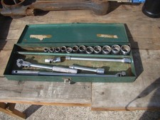 Vtg Thorsen 18pc 12 Drive Socket Set 1218 Made In Usa Ratchet Sae 12 Pt