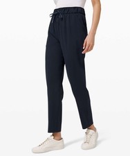 Lululemon Keep Moving Pant Women’s 8 Navy Blue Pull On Travel Stretch