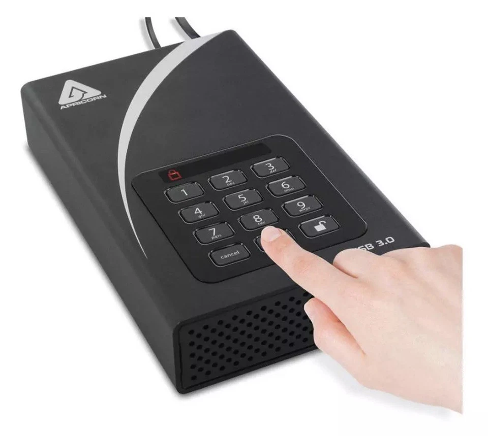Apricorn Aegis Padlock DT 256-bit ES XTS Encryption 4 TB/ USB 3.0 - Image 2 of 3