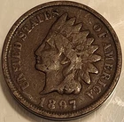1897 Indian Head Penny Cent! Good Condition Coin!
