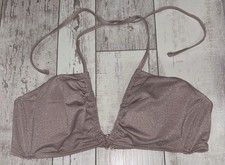 Shade  Shore Cinch Front Bikini Top size XL 16-18 Metallic/Soft Shell - NEW
