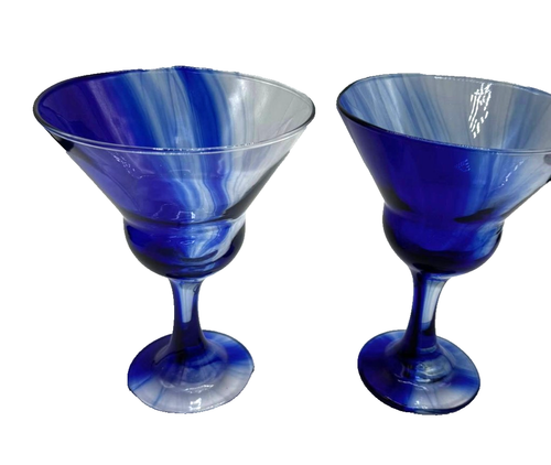 Libbey XL Blau Marbelique Martini Gläser (Paar) - Bild 1 von 3