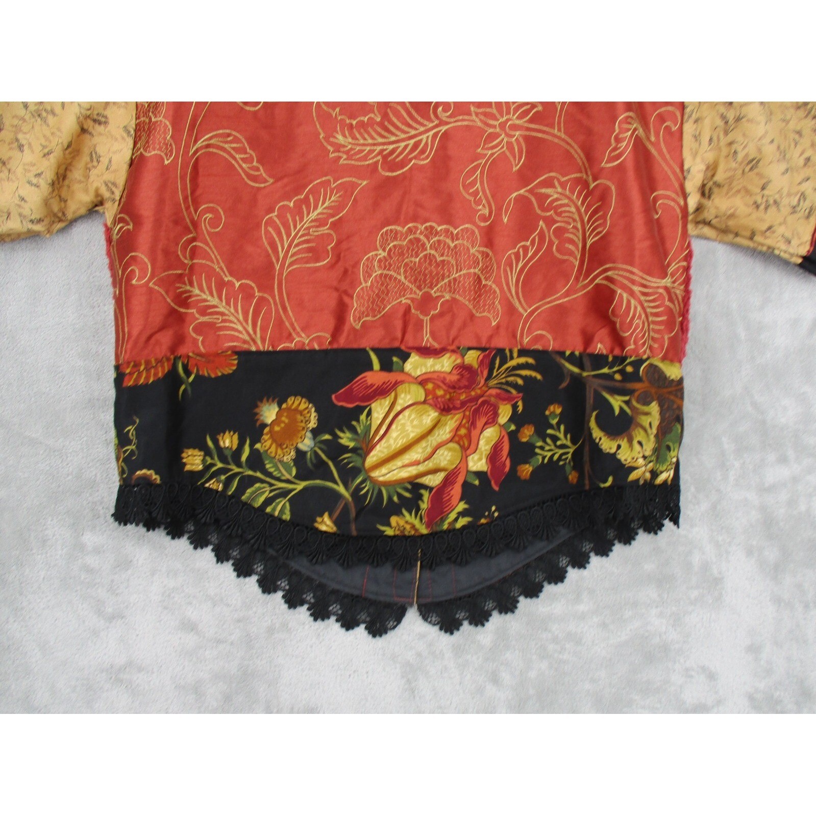 Upcycled Jacket Womens Medium Patchwork Cottage A… - image 7