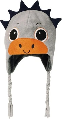 maximo Kindermütze Wintermütze Mütze Ohrenklappen mit Tiermotiv Dino, 47/49 cm