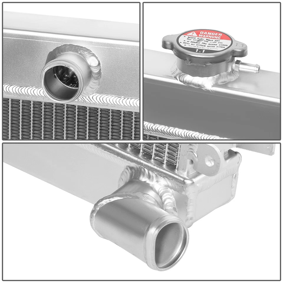 适用于 68-73 DATSUN 510 SRL311/SR/521 拾音器 L4 3-ROW 全铝赛车收音机 — 第 3/4 张图片