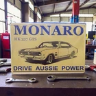 HOLDEN HK 327 GTS MONARO Vintage Style Tin Metal Sign NEW Man Cave Garage Metal