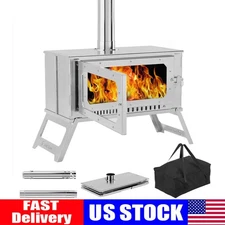 Portable Tent Stove Hot Tent Stove with View Glass Wood Burning Stove Camping