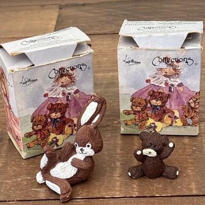 Englische Zinnfiguren handbemalt von Liz Williams Wales Hase & Bär F 1011