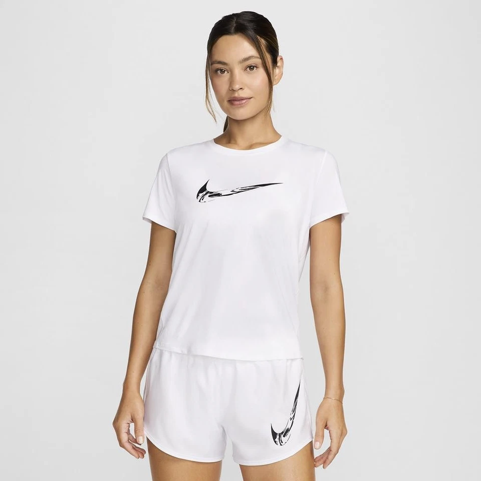 Nike One Dri-FIT Graphic Damen Laufshirt Sportshirt Fitnessshirt T-Shirt - Bild 1 von 1