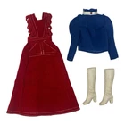 ** Vintage BARBIE Doll - O-BOY CORDUROY #3486 - Complete Red & Navy Blue Outfit