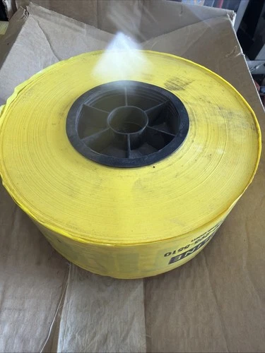Uline S-2744 Yellow Barricade Tape 3" x 1,000', "Caution", NOS, NO ADHESIVE Bd6 - product listing photo