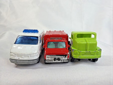 Lot Of 3 Diecast Vintage Cars Emergency Fire Department Ambulance
