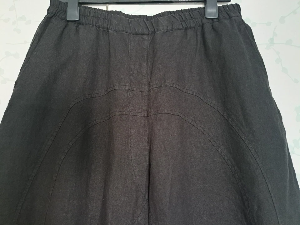 weite Wohlfühlhose Schlupfhose GRIZAS Gr. XL 100% Leinen - Bild 2 von 4