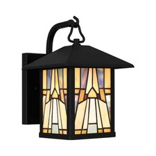 10.5 Matte Black 1-Light Outdoor Wall Sconce,...