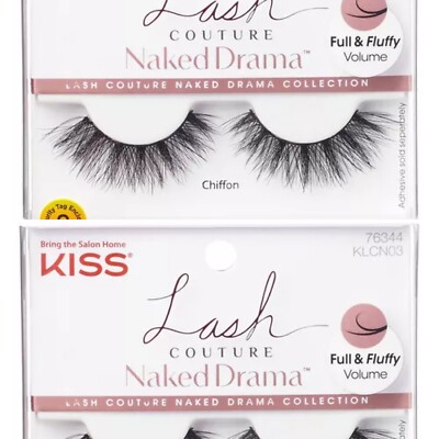 KISS Lash Couture Künstliche Wimpern Naked Drama Collection Chiffon 96739 2Stk