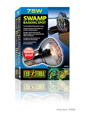 EXO TERRA SWAMP BASKING SPOT - 75 WATT - SPLASH AND MIST RESISTANT - PT-3781