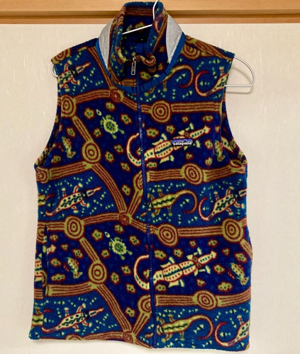 Super RARE 90s Patagonia Synchilla Bluegrass Crocodile Kids14 Weste Herren Damen - Bild 1 von 13