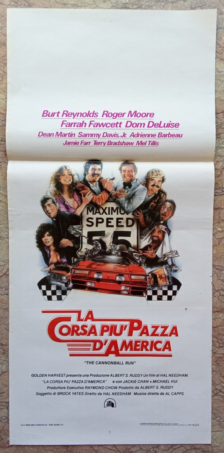 Locandina originale film La corsa più pazza d'America (1981) - Regia di Hal Needham