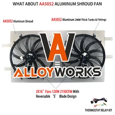 Radiator Shroud+Fan+Relay For 1994-2002 Dodge Ram 2500 3500 5.9L Diesel Cummins