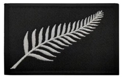 Patch Velcro All Blacks Nouvelle-Zélande - 8x5cm, Fougère