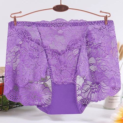 Damen-Spitzenhöschen nahtlos sexy Unterwäsche hohe Taille Schlüpfer Dessous weiblich USA - Bild 11 von 32