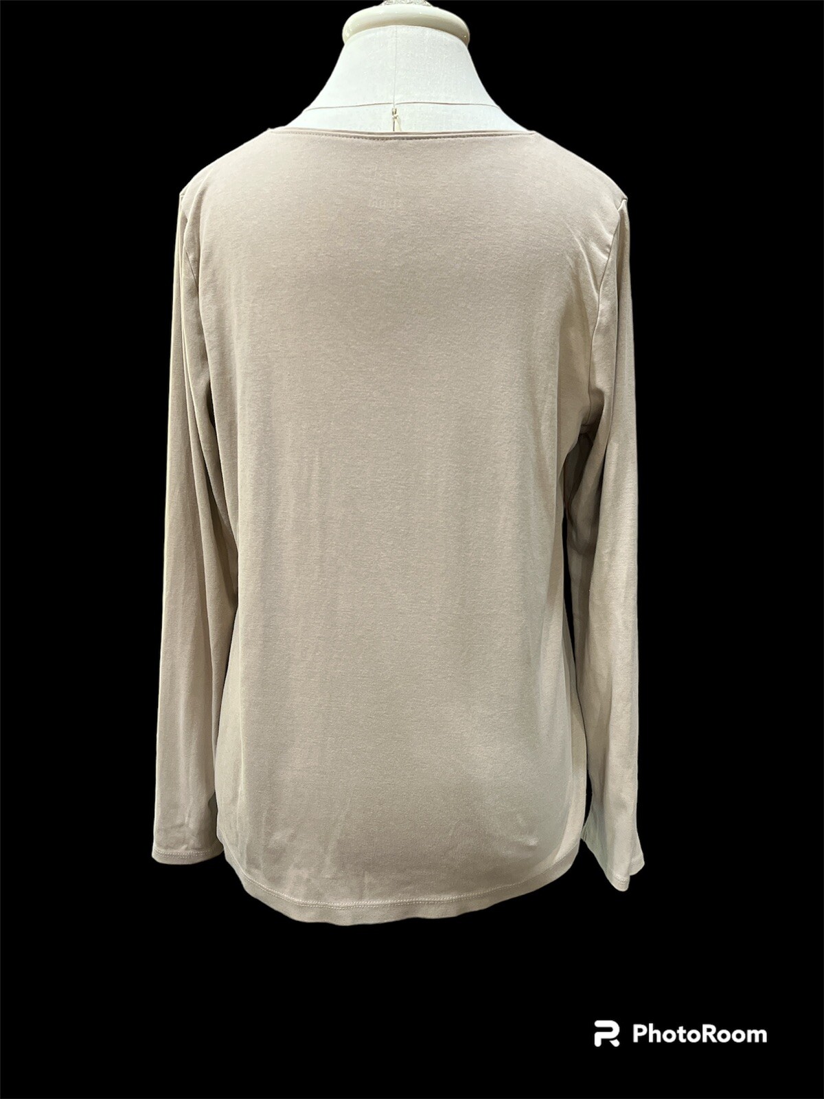 J. Jill Perfect Pima long sleeve tee shirtTanL SleeveSz L eBay