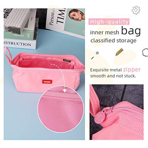 Large Capacity Pencil Case Portable Zipper Pencil Pouch Bag Organizers Pink - Picture 3 of 6