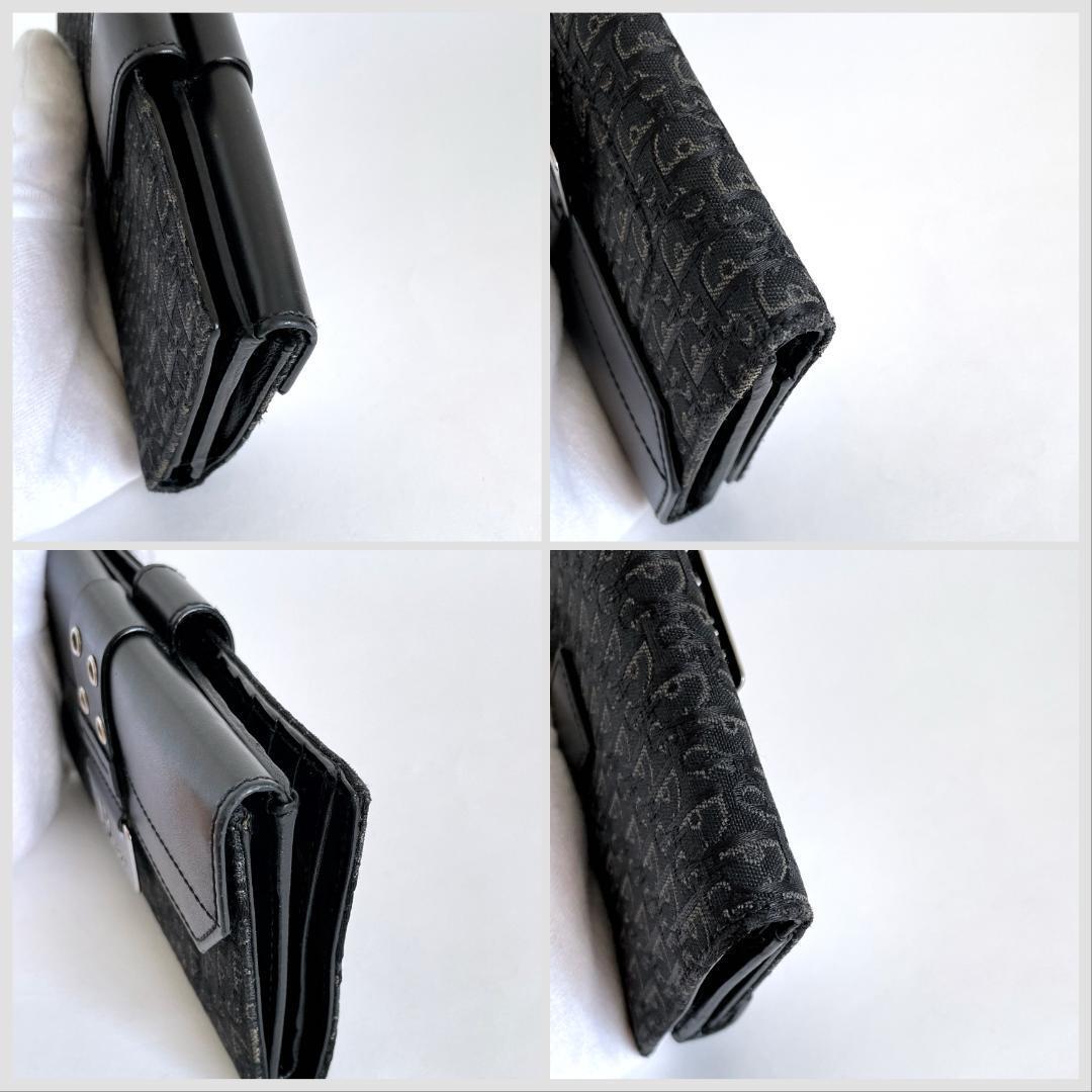 小物 Christian Dior leather Long Wallet black Saddle Long Wallet Black Grained Calfskin | DIOR