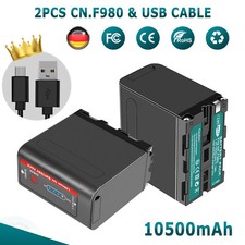 2× Akku Für Sony NP-F980 Ninja V NP-F750 DSR-200/300 Feelworld FW759 USB Ausg