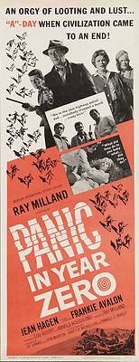 PANIC IN YEAR ZERO! Movie POSTER 14x36 Insert Ray Milland Jean Hagen Frankie