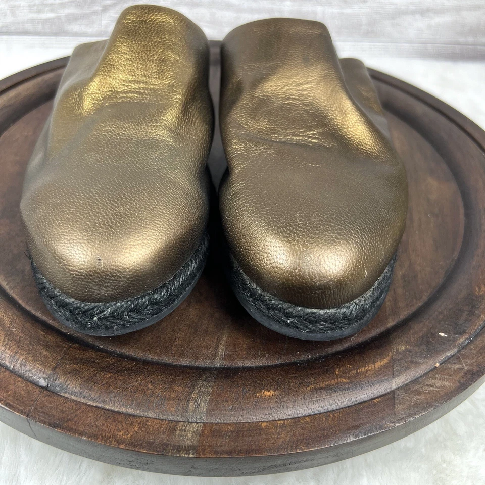Zapatos planos Rachel Comey de cuero dorado para mujer talla 6 Foto 4 de 4