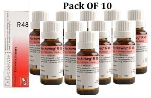 Dr. Reckeweg R48 Pulmonary Diseases Drop 22 Ml Each (Pack of 10) - Picture 1 of 3
