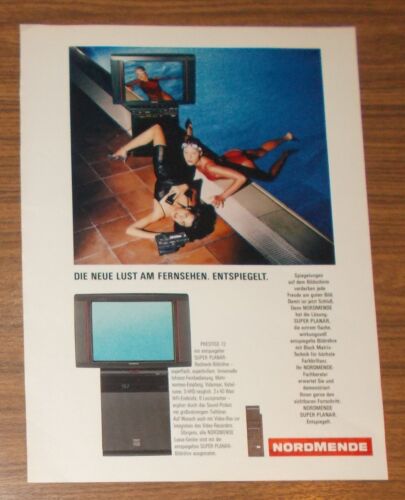 Seltene Werbung NORDMENDE PRESTIGE 72 Fernseher SUPER PLANAR Bildröhre 1989 - Bild 1 von 1