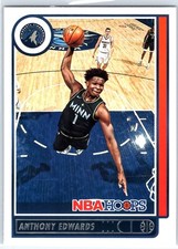 Anthony Edwards 2021-22 Panini NBA Hoops Basketball Base Card #151 Timberwolves