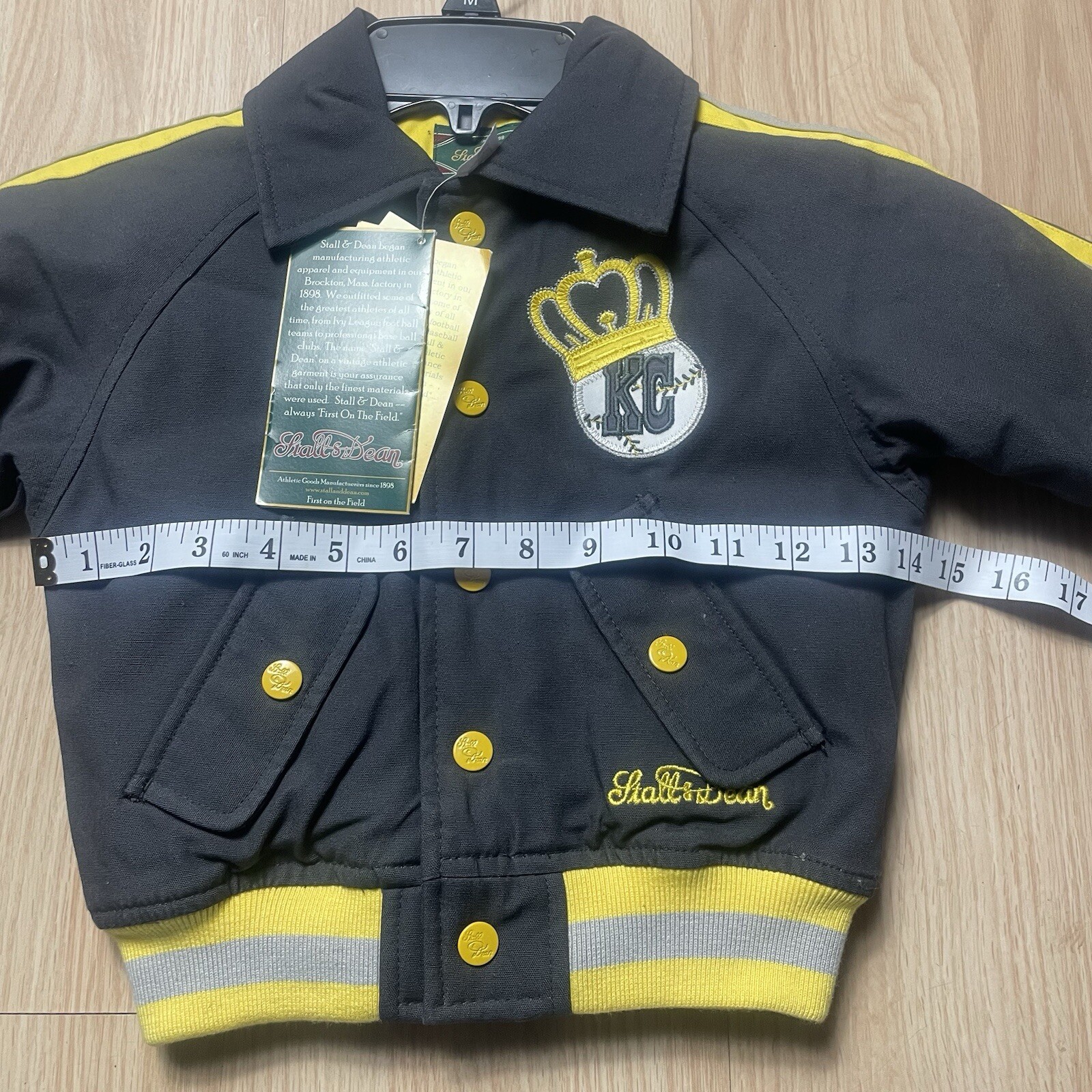 Vintage Stall & Dean KC MONARCHS Negro Baseball League Varsity Jacket Size 2T